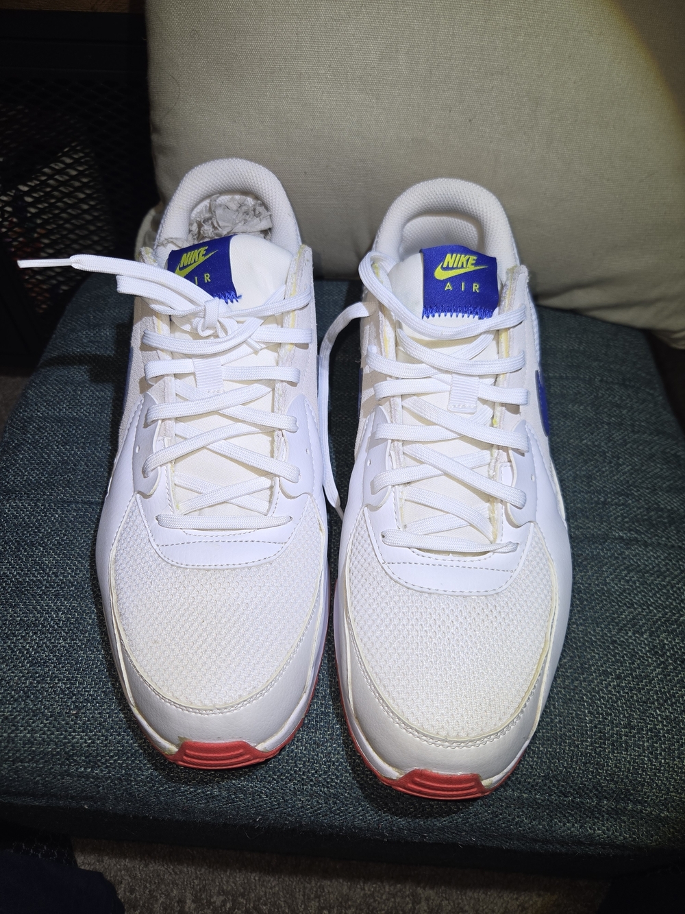 Nike Air Max Excee White Deep Royal Excee White & Red Sneakers